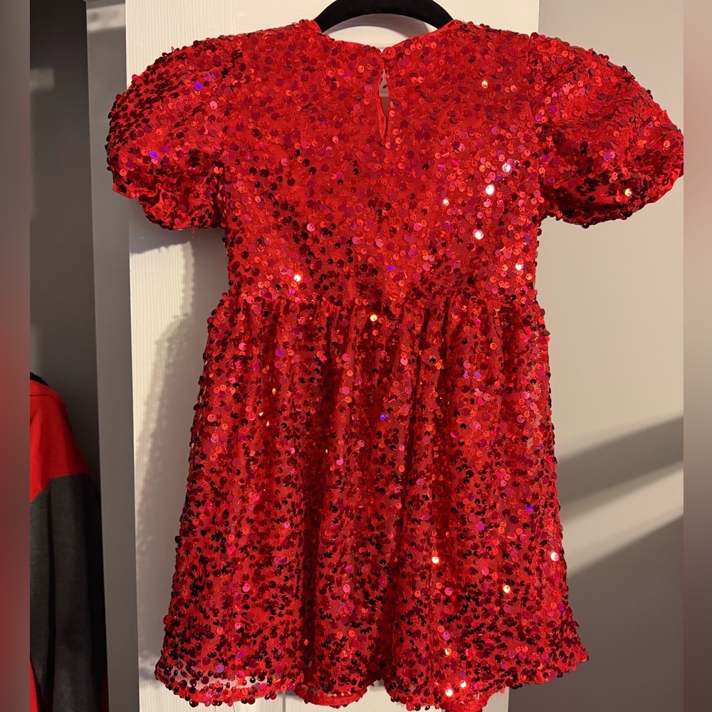 Cat & Jack Red Sequin Kids Formal Dress